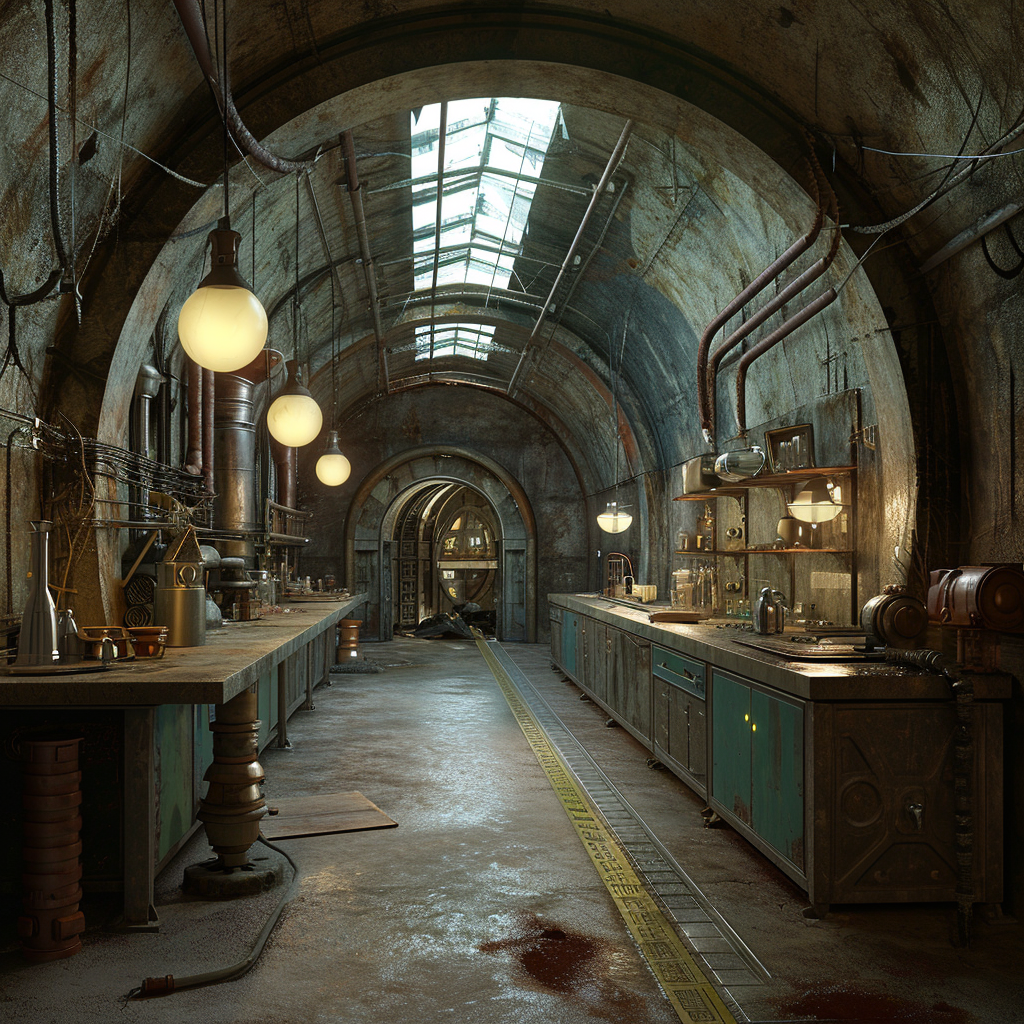 Hiperrealistic Mad Scientist Lab Image