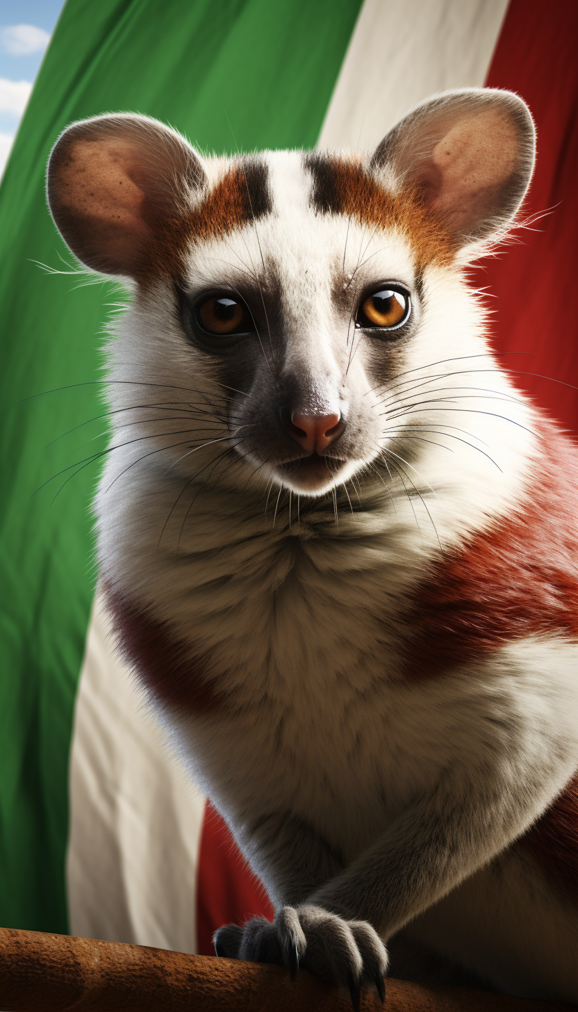 Madagascar animals flag photo