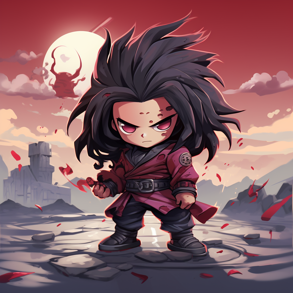 Madara Chibi Art Style 90s Game Art