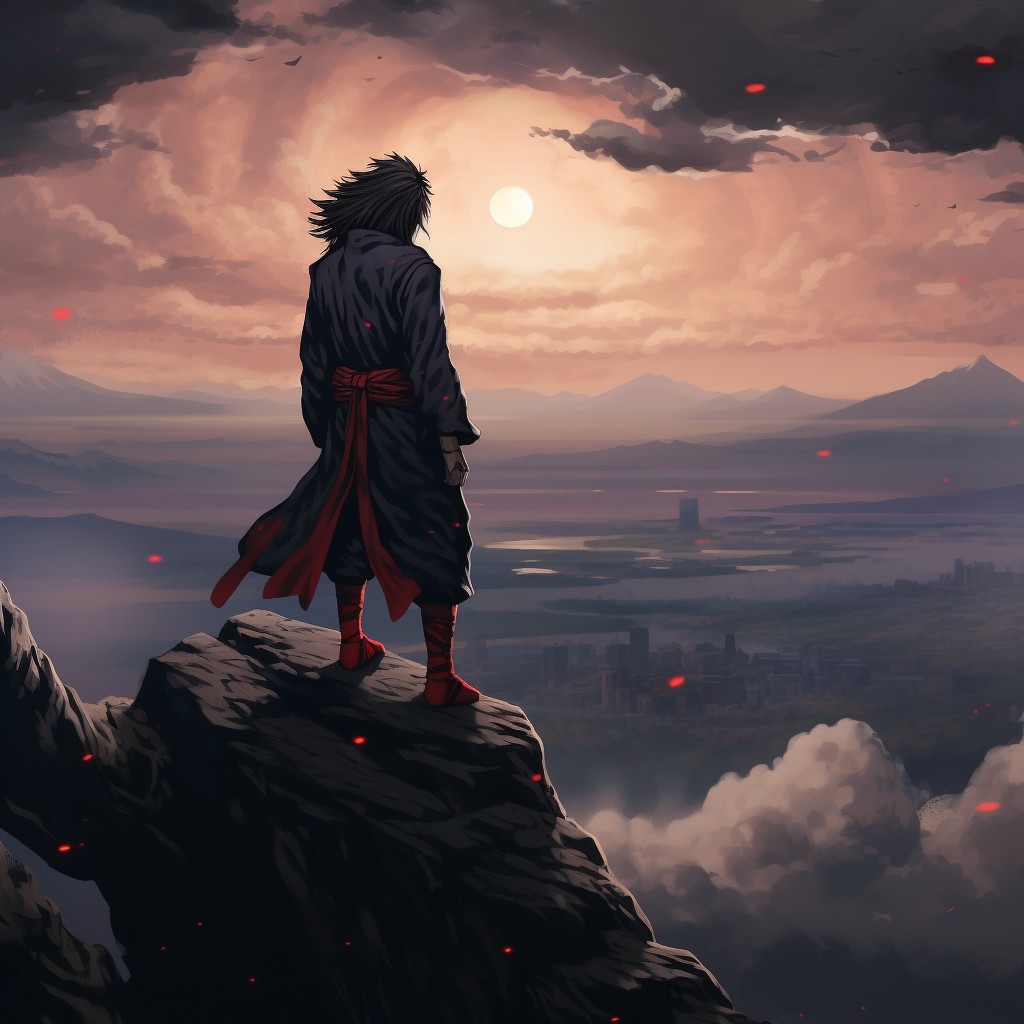 Madara standing on cliff gazing abyss