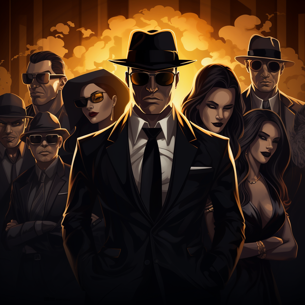 Dark and mysterious mafia banner