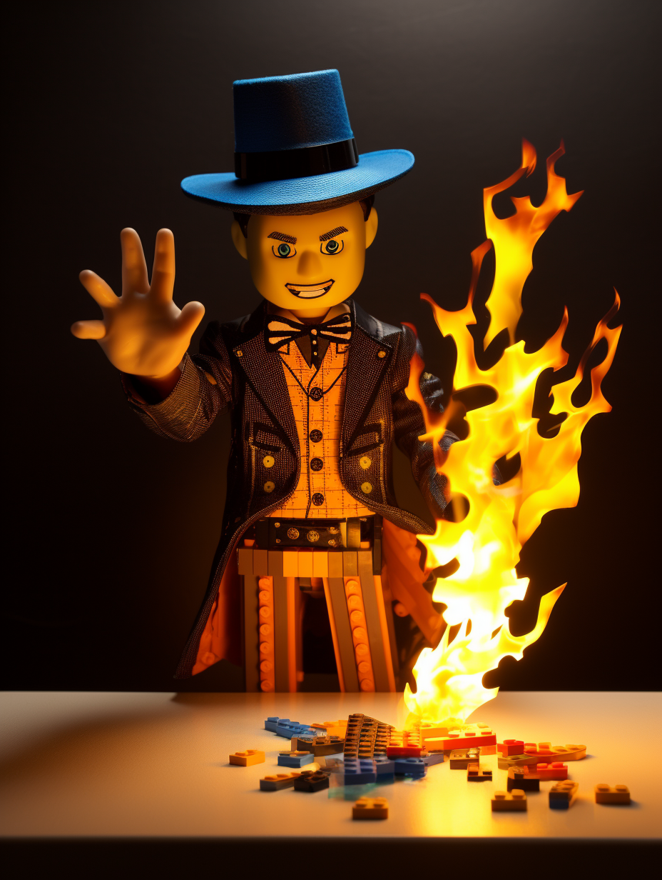 Magical kids' act in Lego movie style