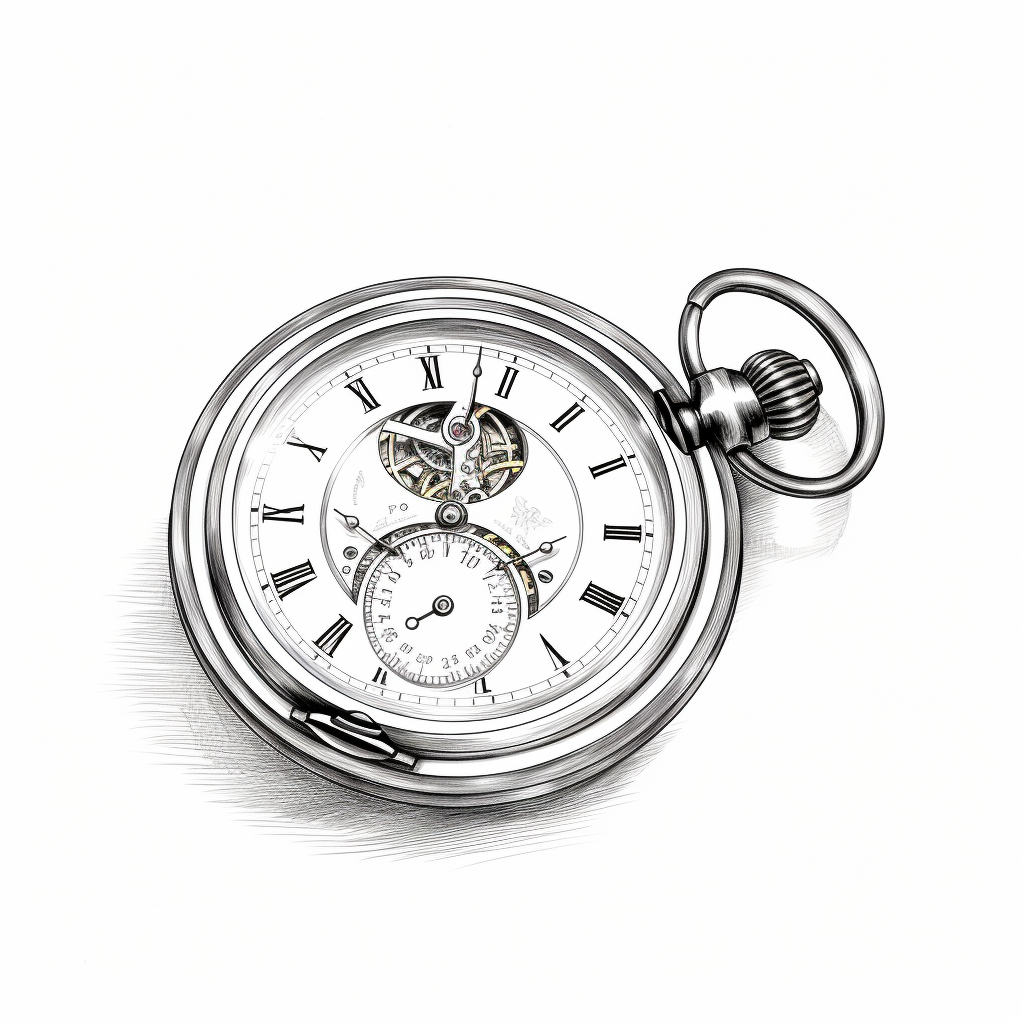 Illustration of Magic Chronometer on White Background