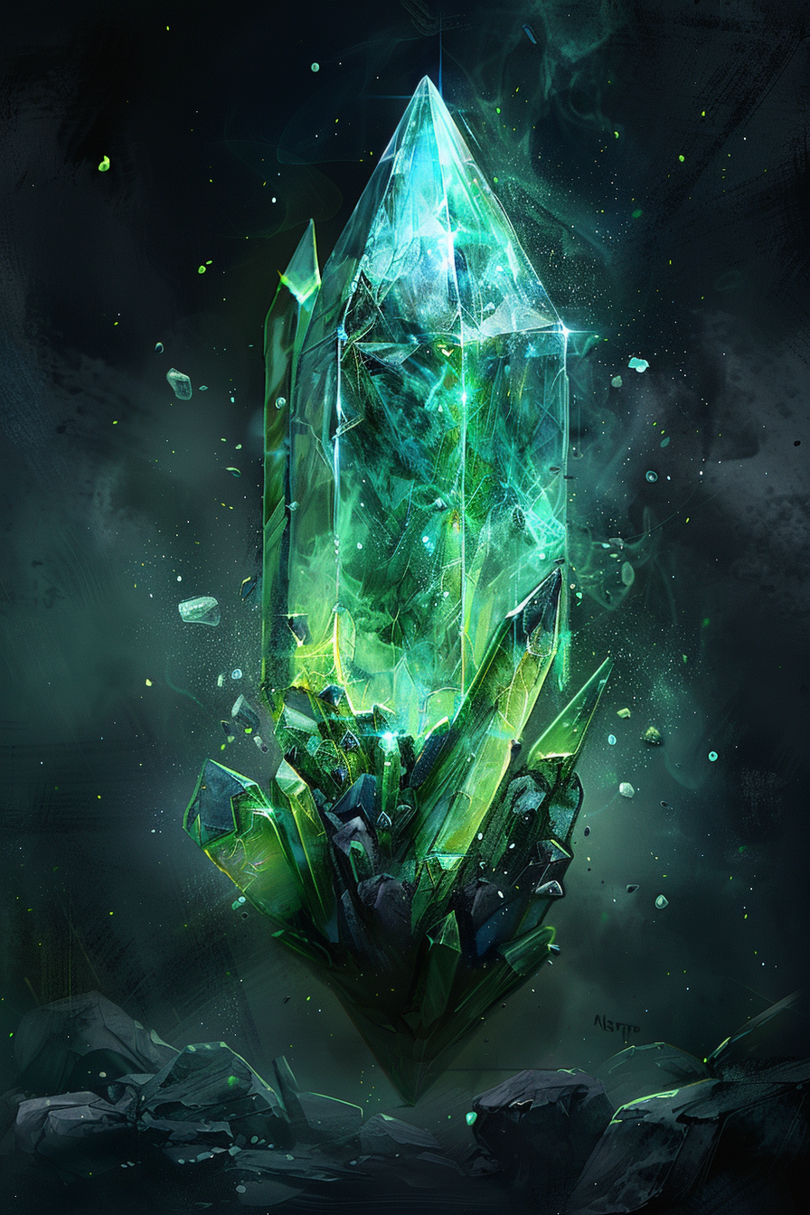 Green Blue Crystal Health Item