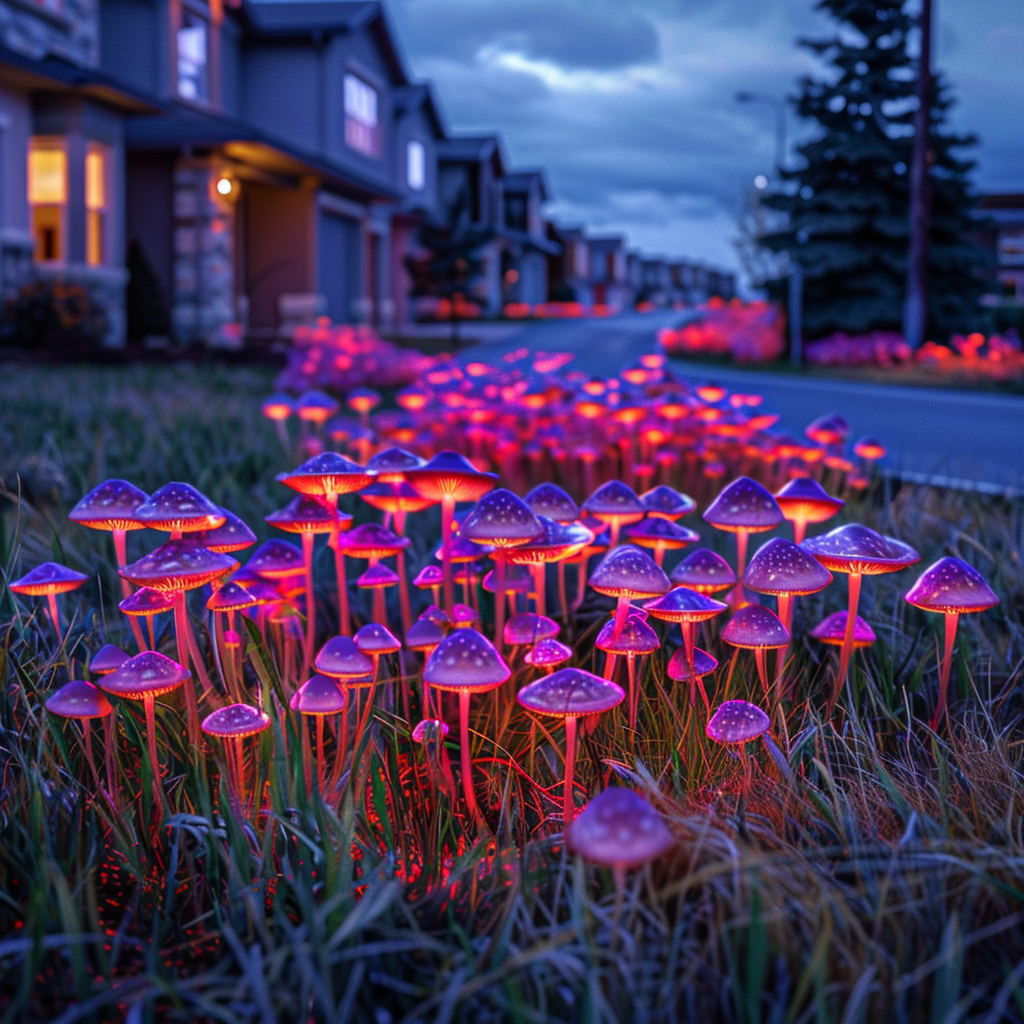 Magic mushrooms growing in High River