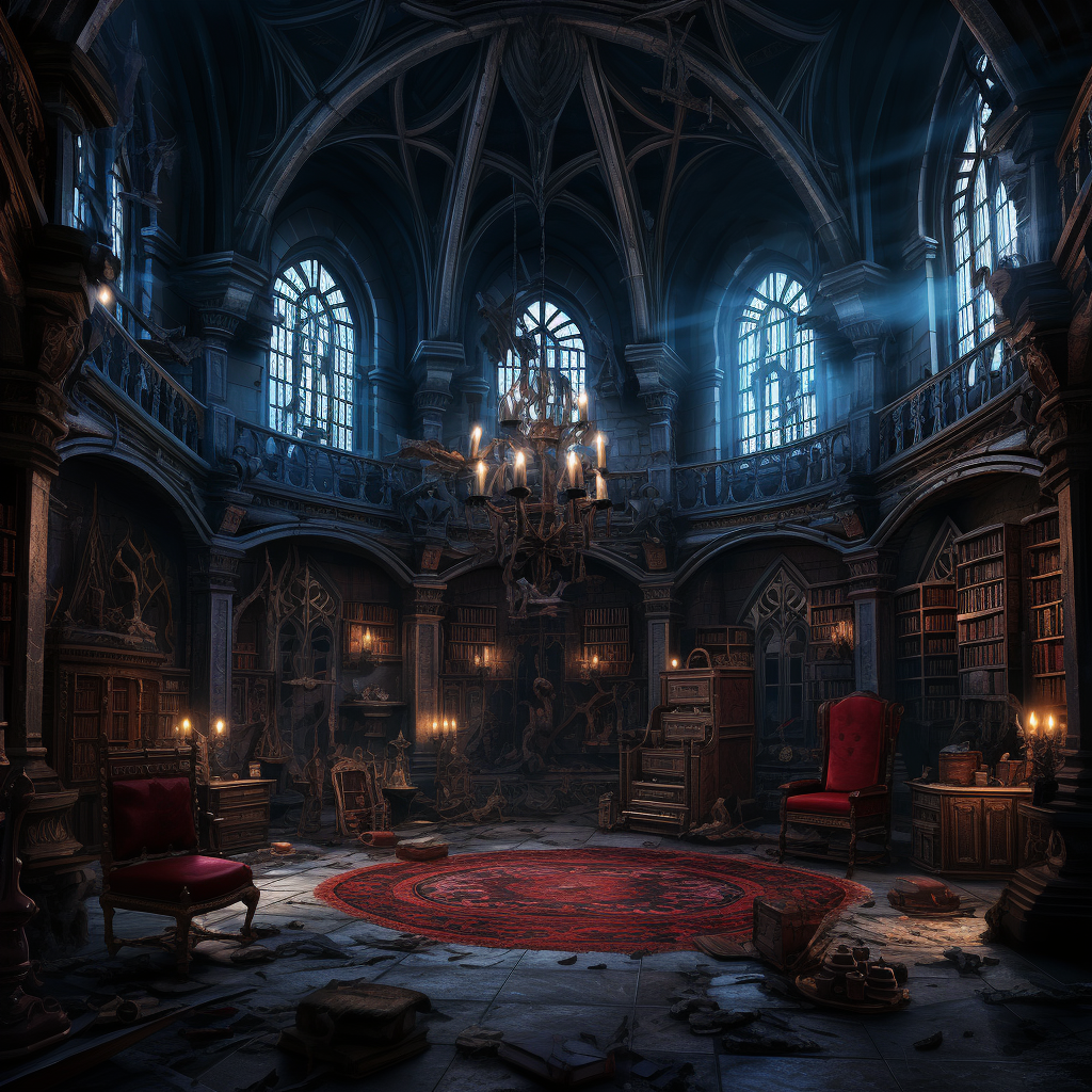 Mesmerizing magic room in vampire castle