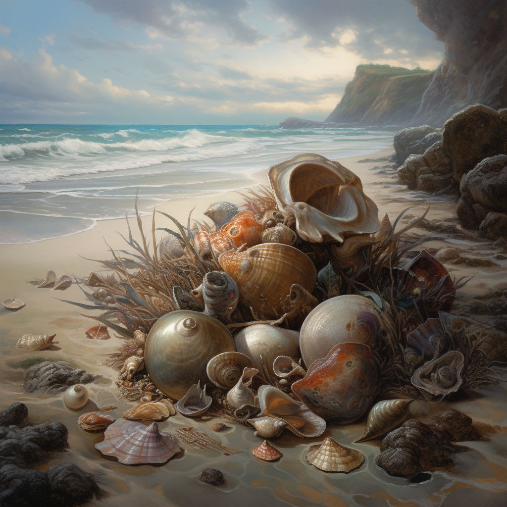 Magic Gathering Beach Seashells Hyperrealism Art