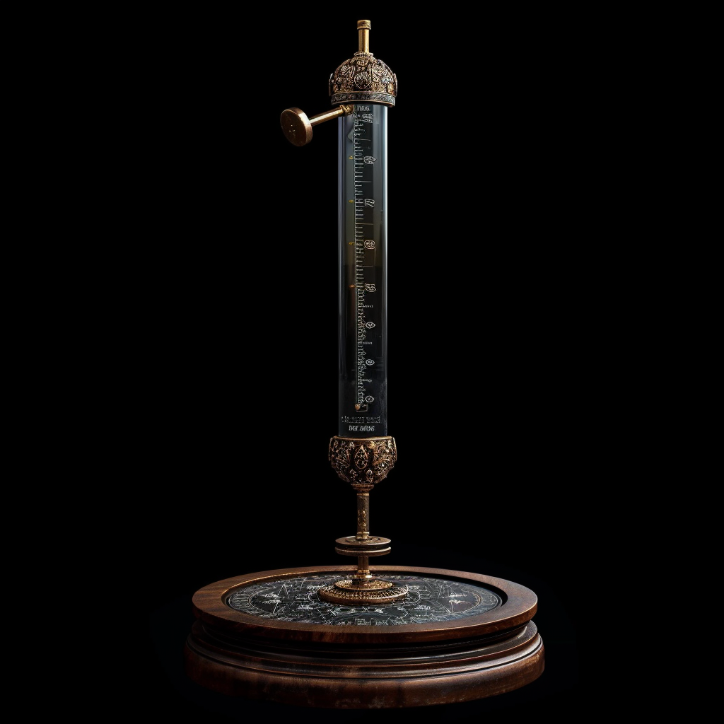 Realistic Magic Anemorumbometer on Dark Background