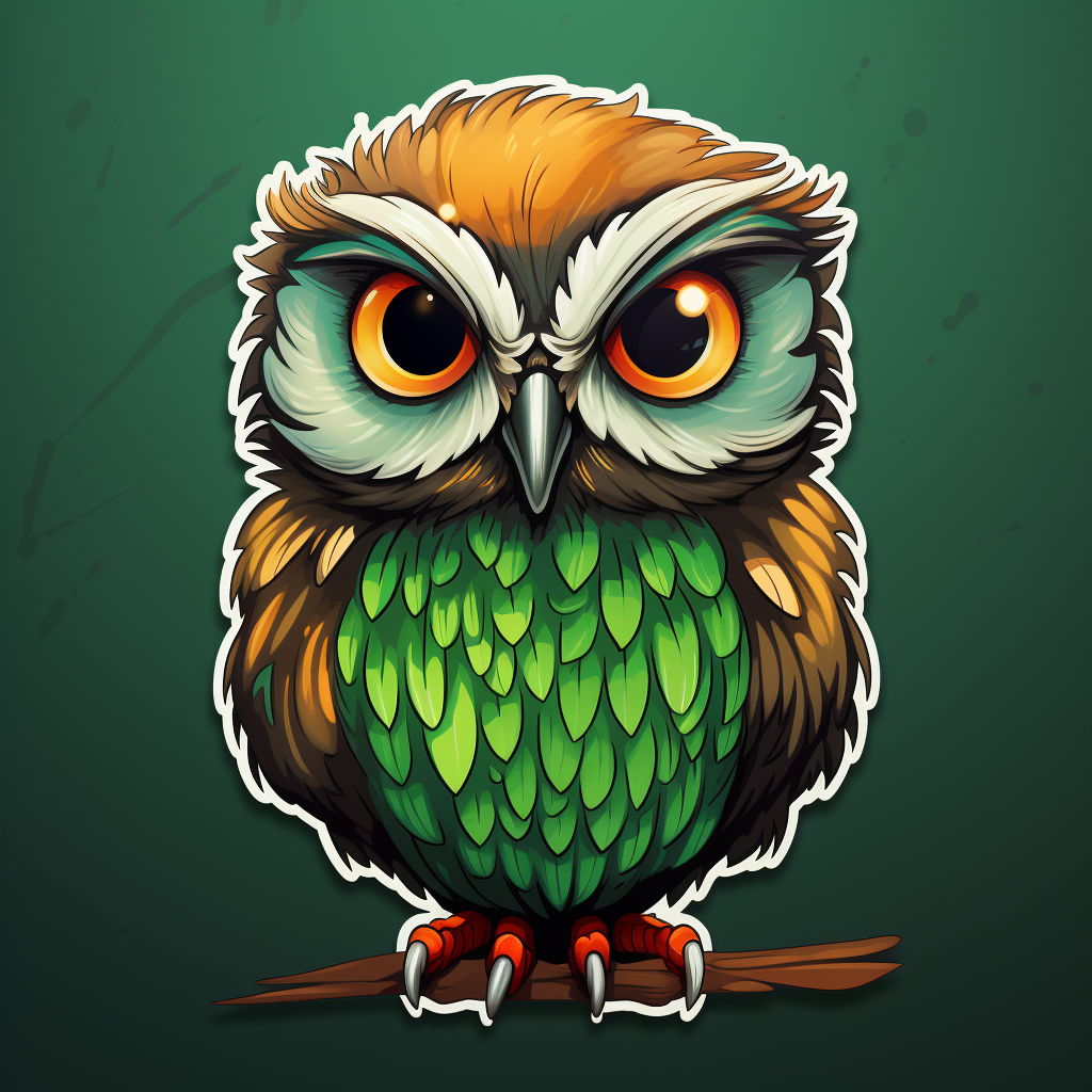 Magical burrowing owl sticker