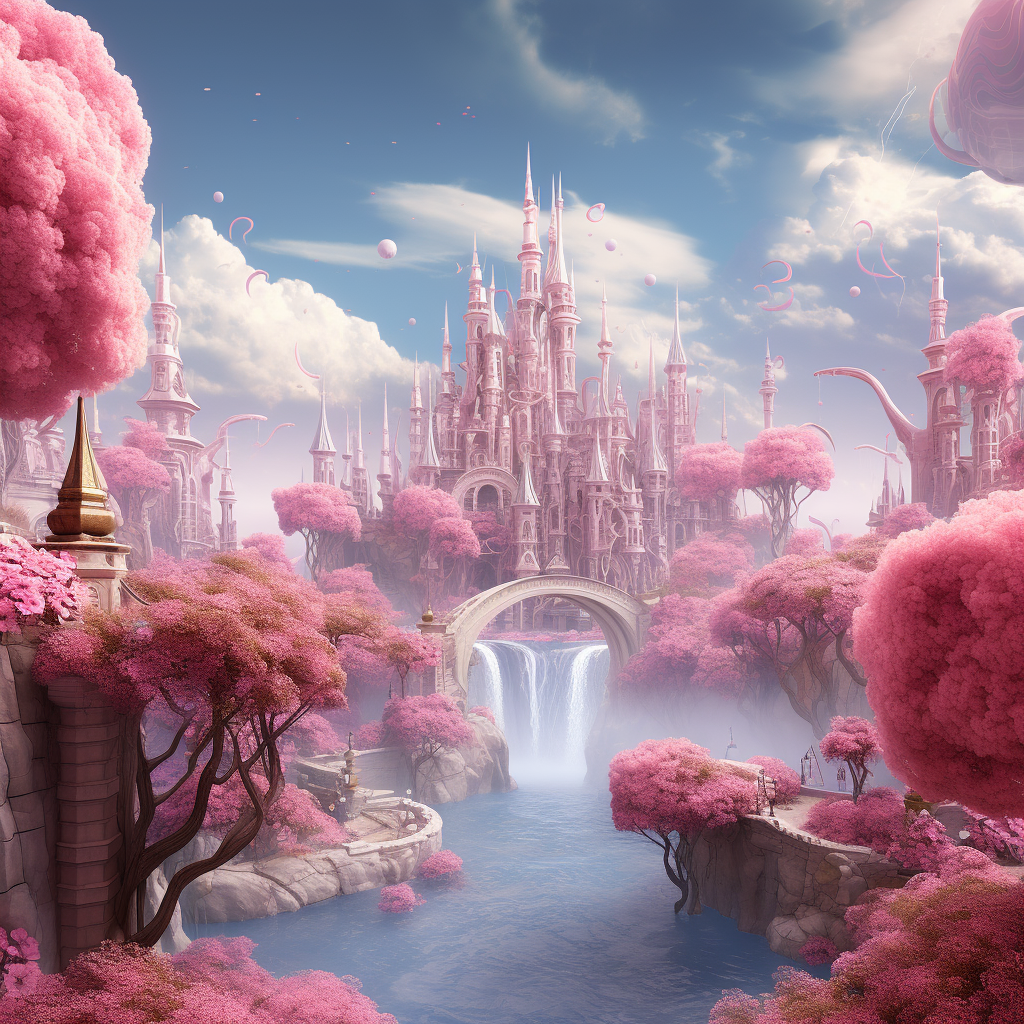 Image of magical fantasy with floating islands