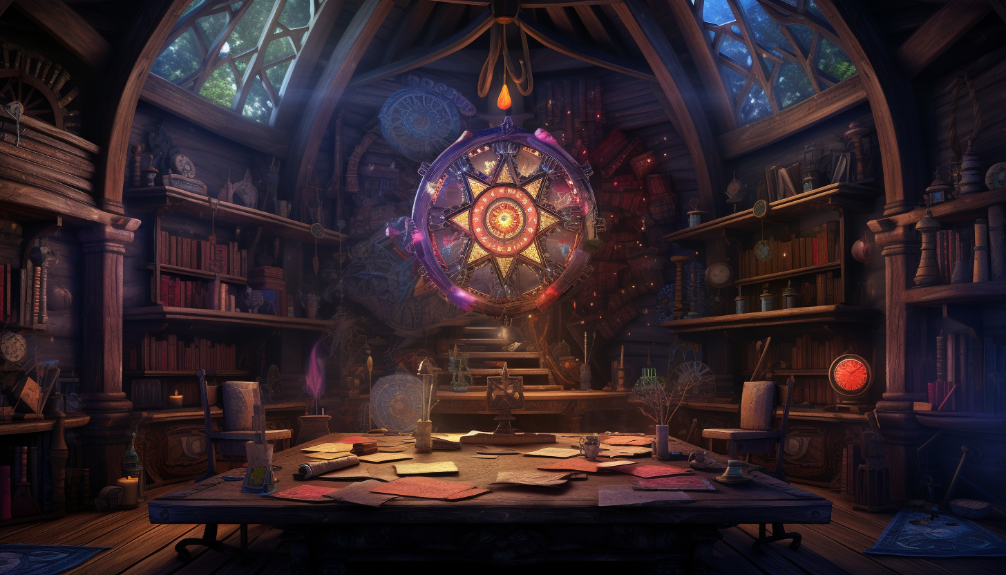 Enchanting fortune teller's workplace with mystical aura