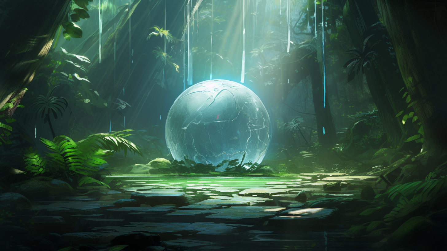 25ft Magical Gelatinous Crystal Ball in Jungle