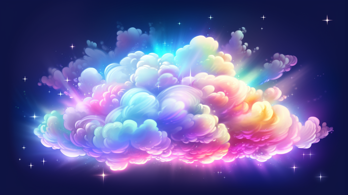 Stunning Rainbow Cloud in Pastel Colors