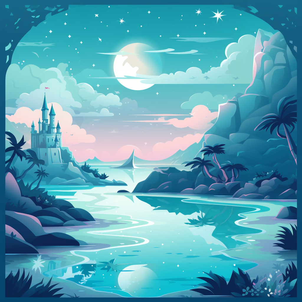 Beautiful magical sea background image