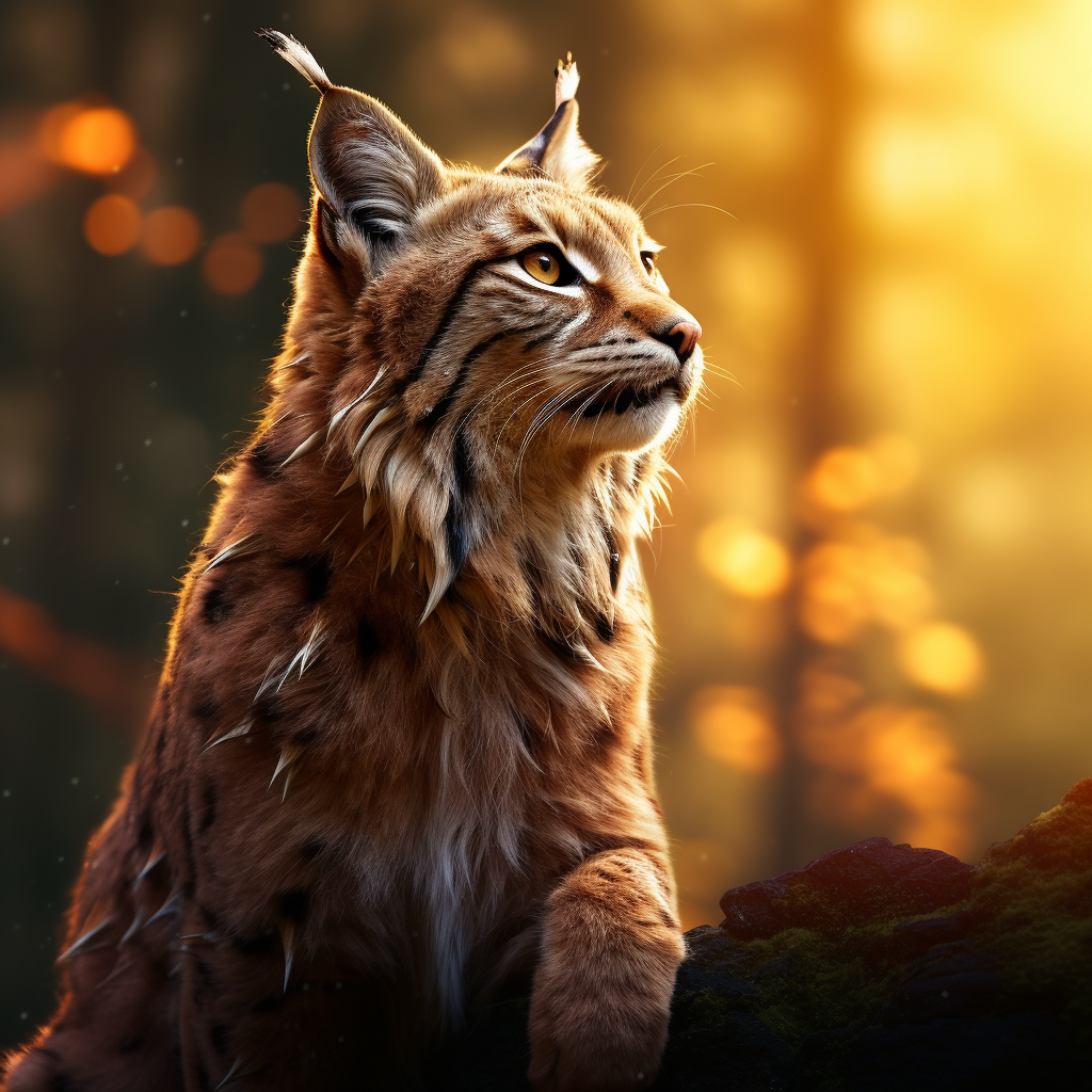 Magical Lynx in Golden Light