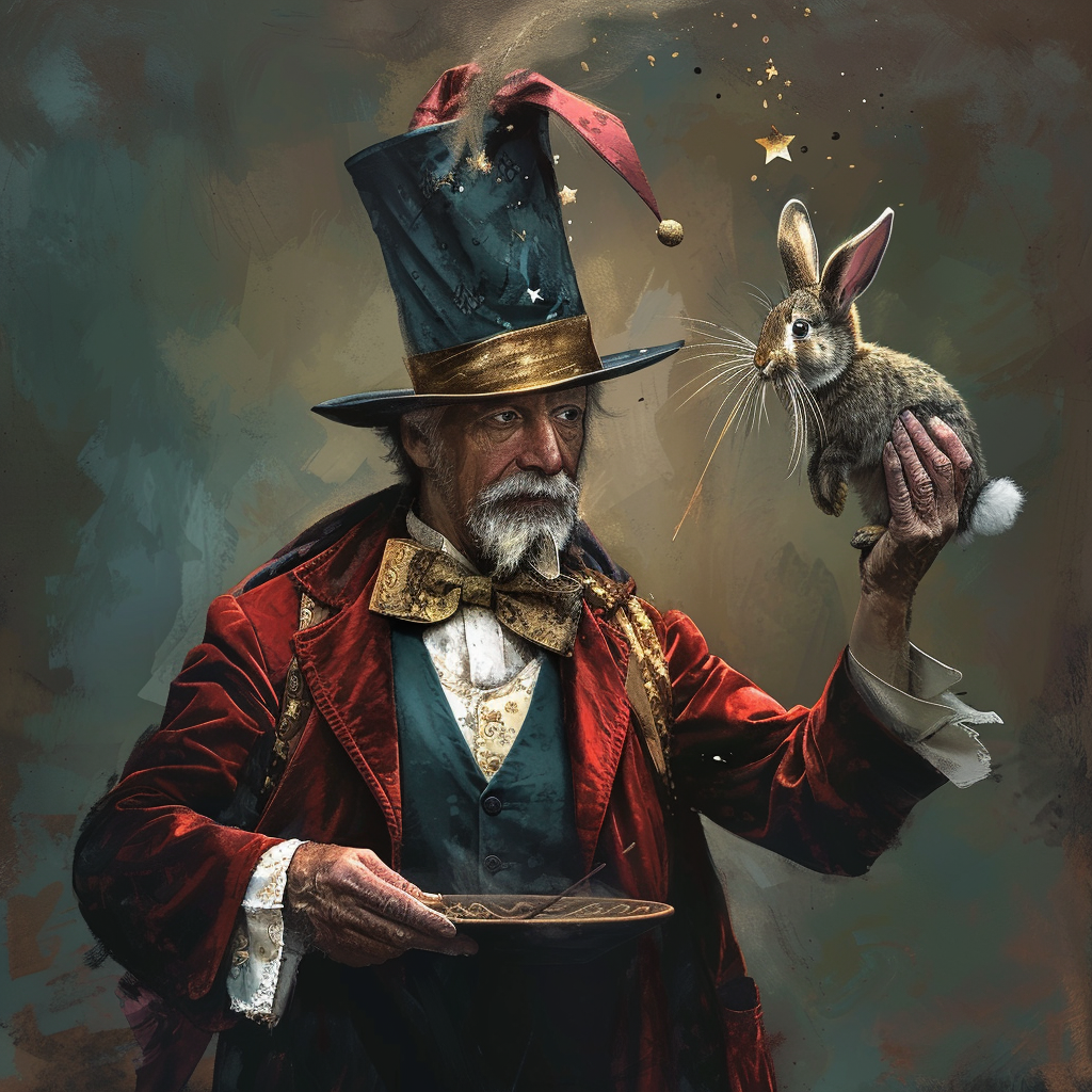 Magician Rabbit Trump Hat Trick