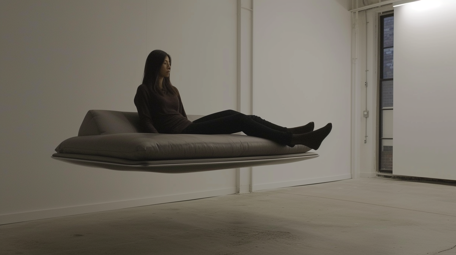 Levitating Couch on Display