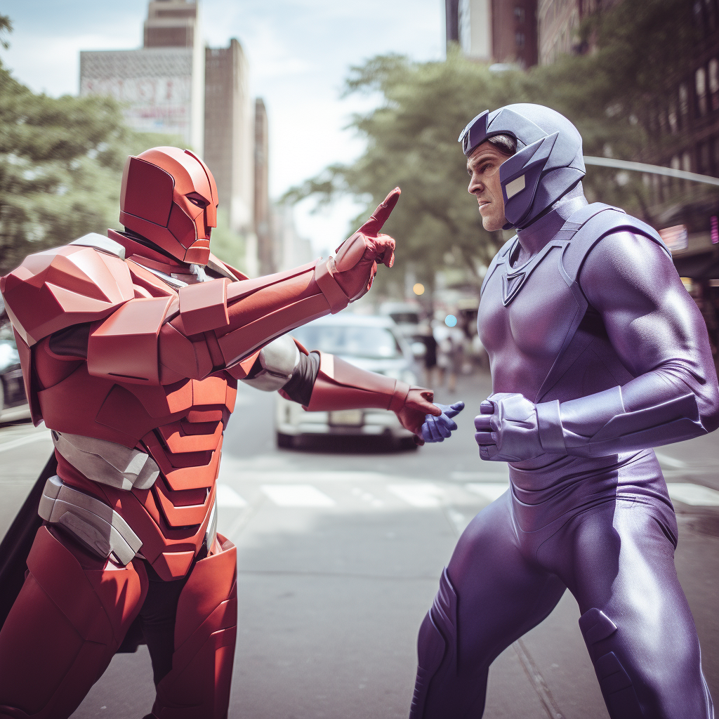 Magneto Fighting Sentinel in NYC