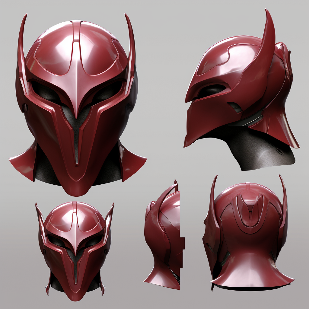 Magneto Stylized Helmet Reference Sheet