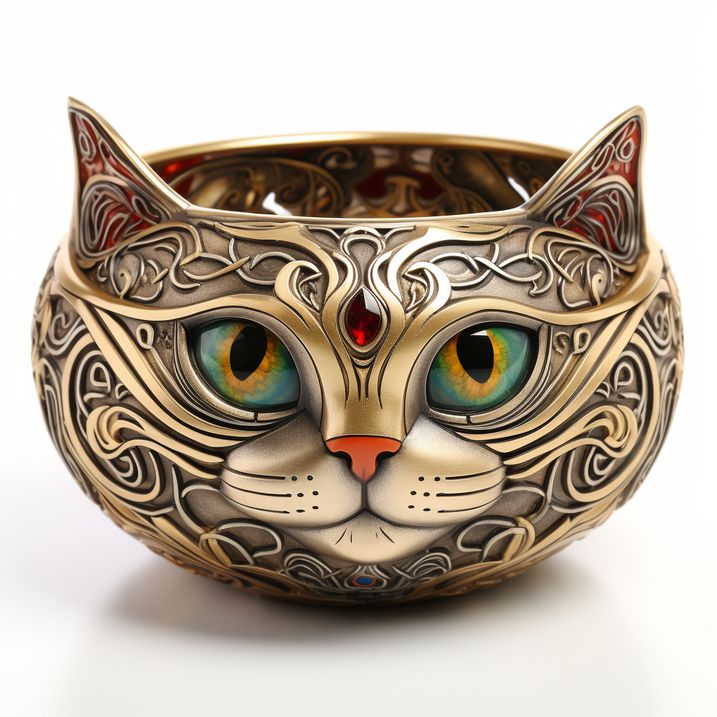 Durable and stylish cat bowl