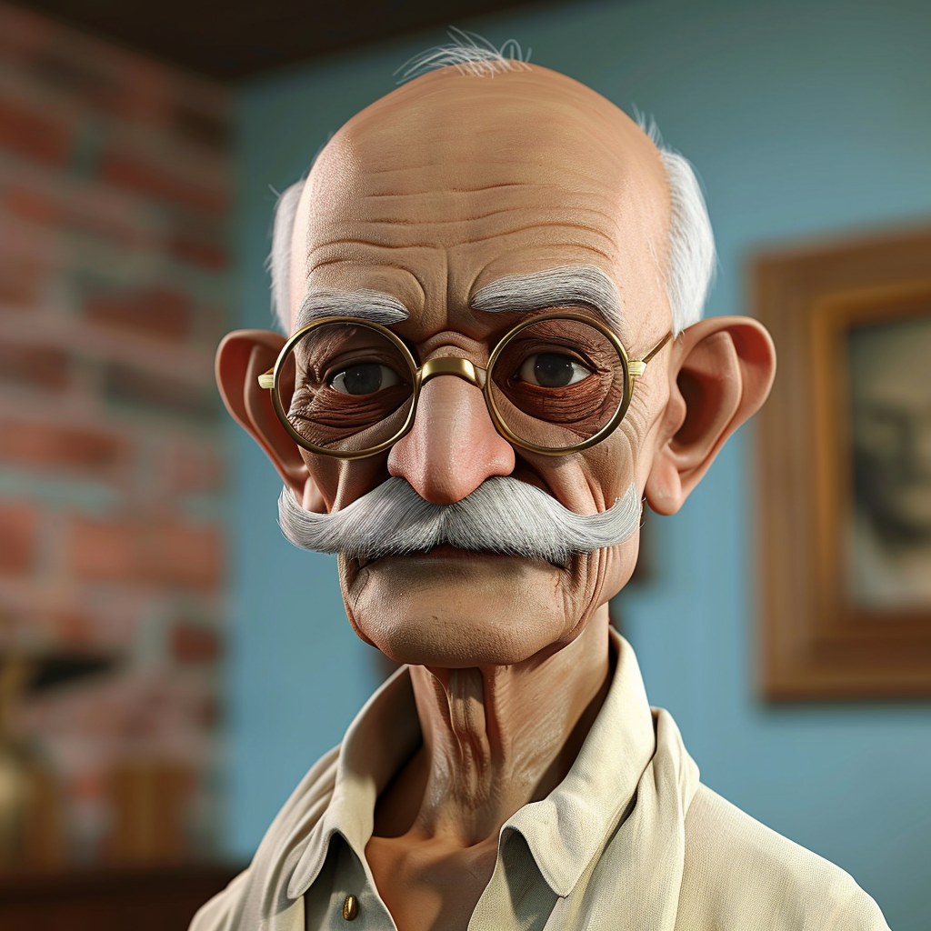 Mahatma Gandhi Cartoon Character