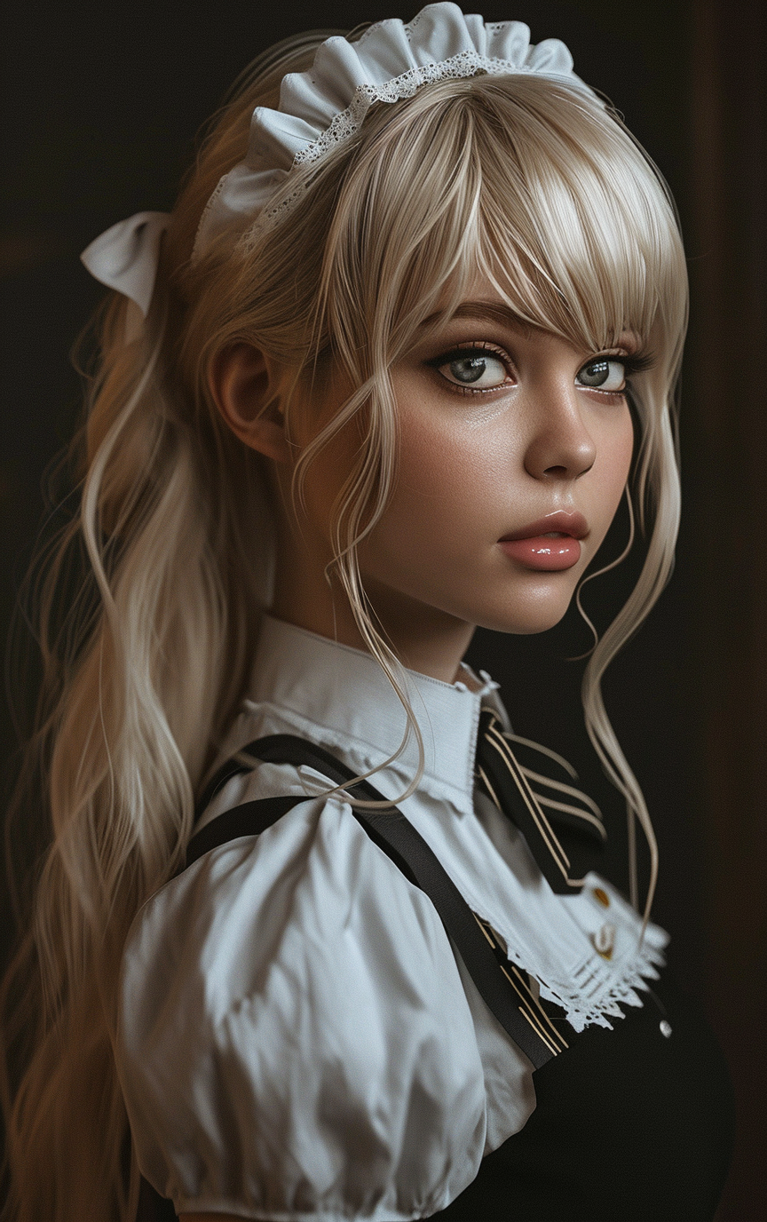 Blonde Maid Portrait
