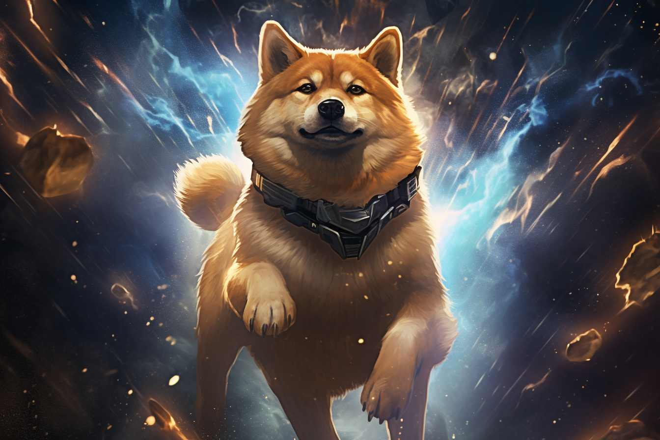 Akita Inu with Black Hole