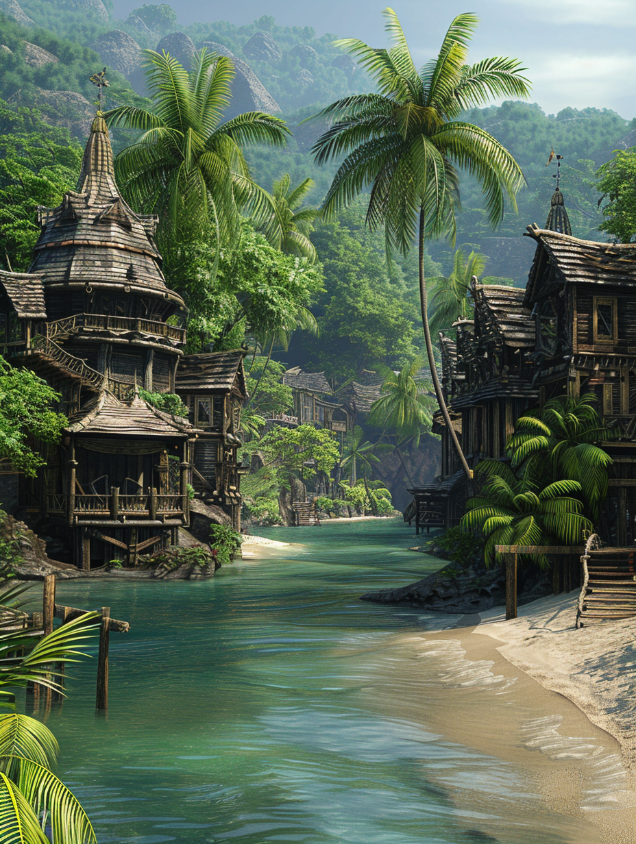 Majestic Medieval Island Caribbean Kingdom