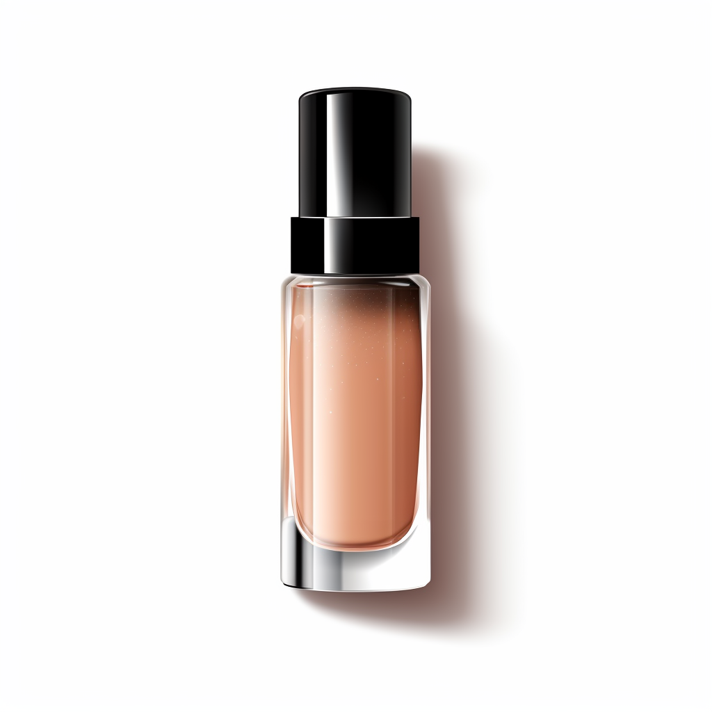 Makeup foundation bottle icon on white background