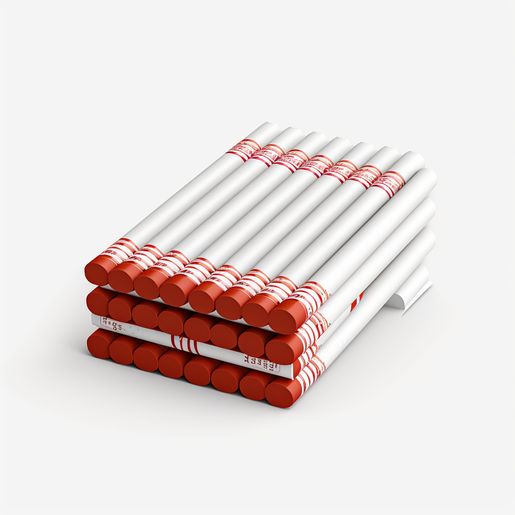 3D Malboro Cigarettes Pack on White Background