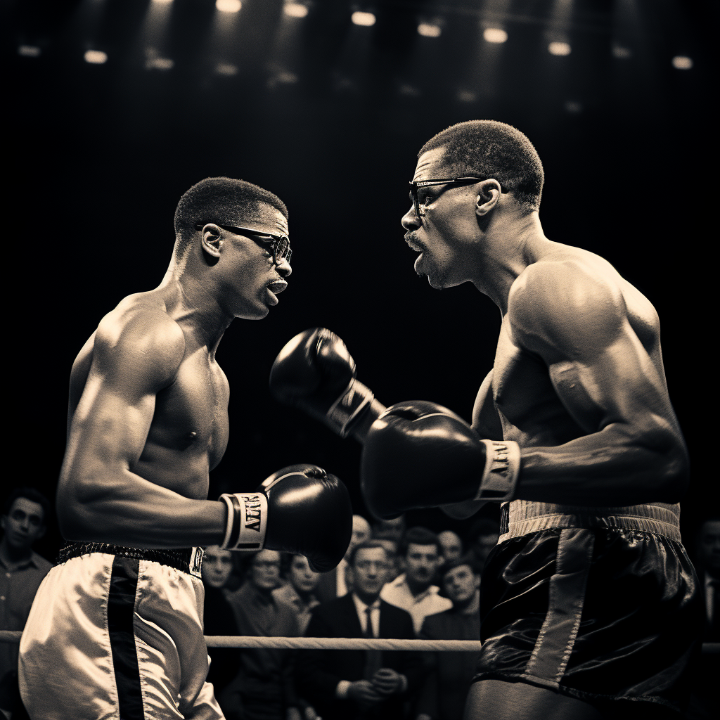 Malcolm X and Goku in Classic Boxing Match