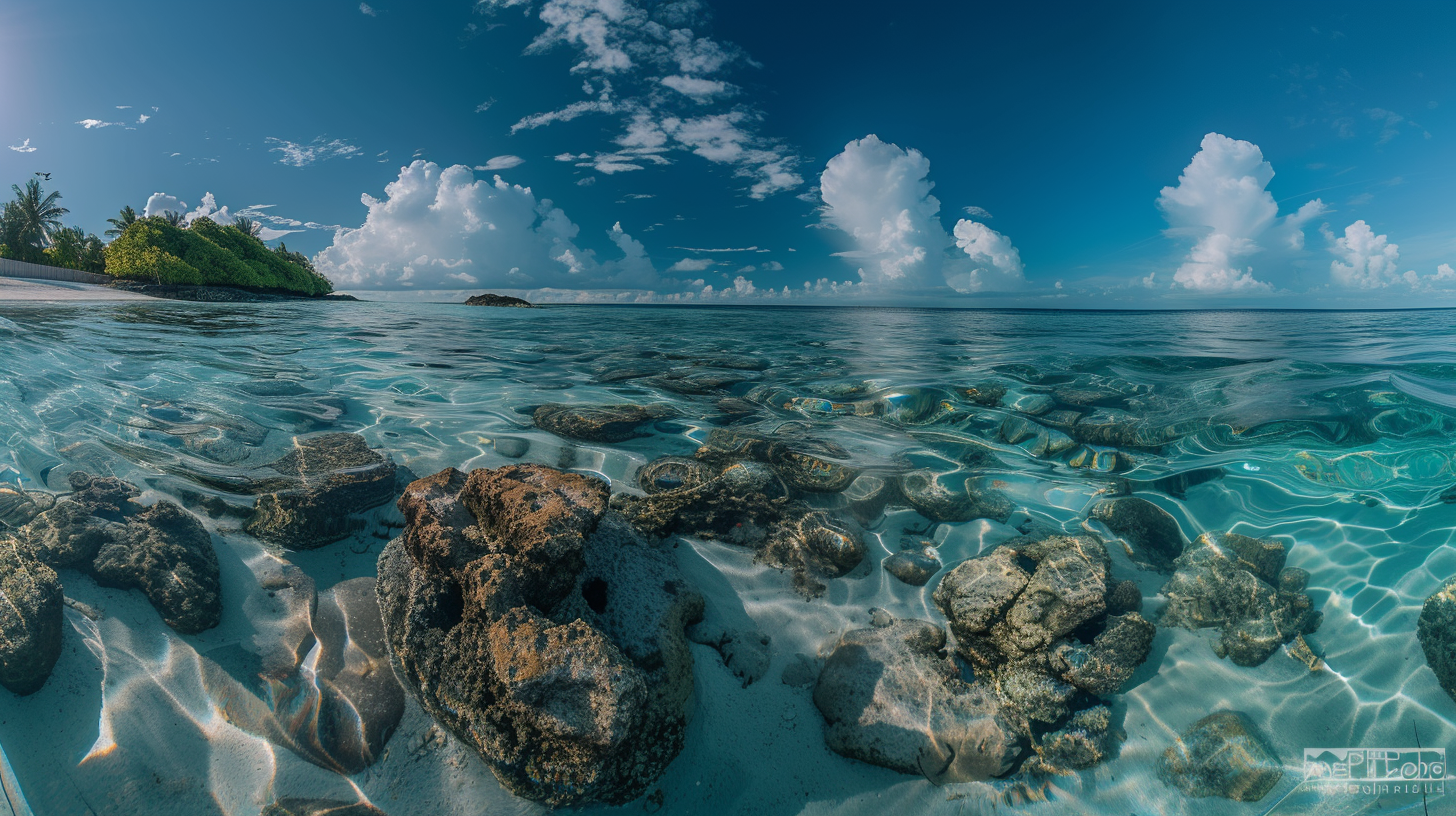 Meeru Island Maldives crystal clear blue waters