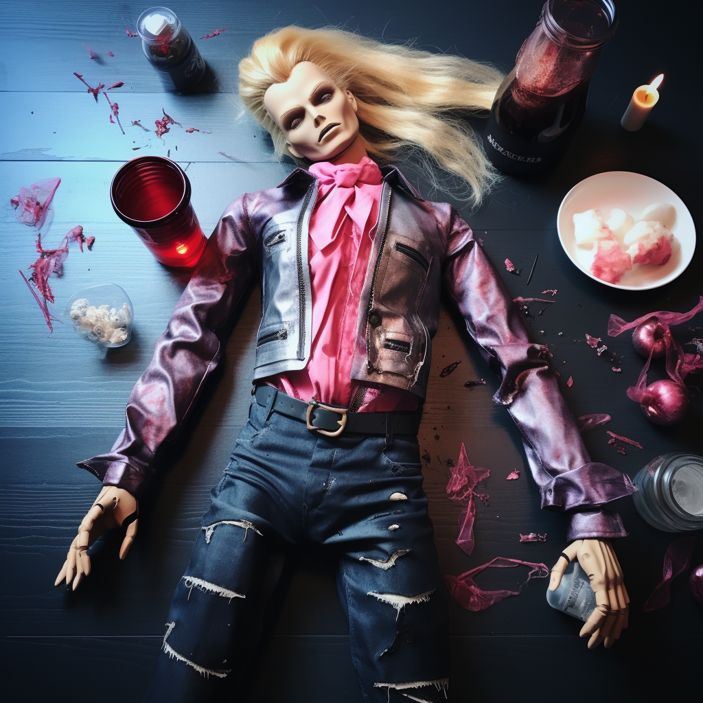 Scary Male Barbie Doll Halloween Decoration