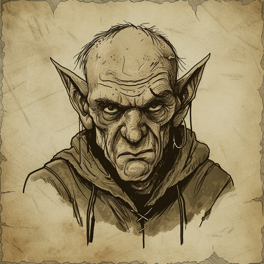 Male Elf Bandit Face Mug Shot