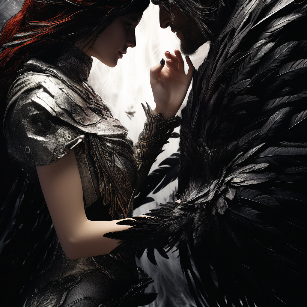 Hand-touching-feathers-in-fantasy