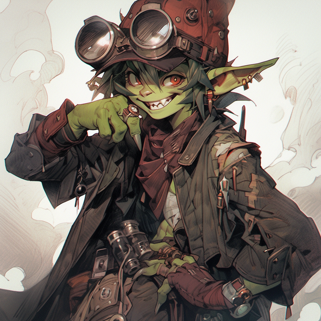 Male Goblin Alchemist Sinister Smirk