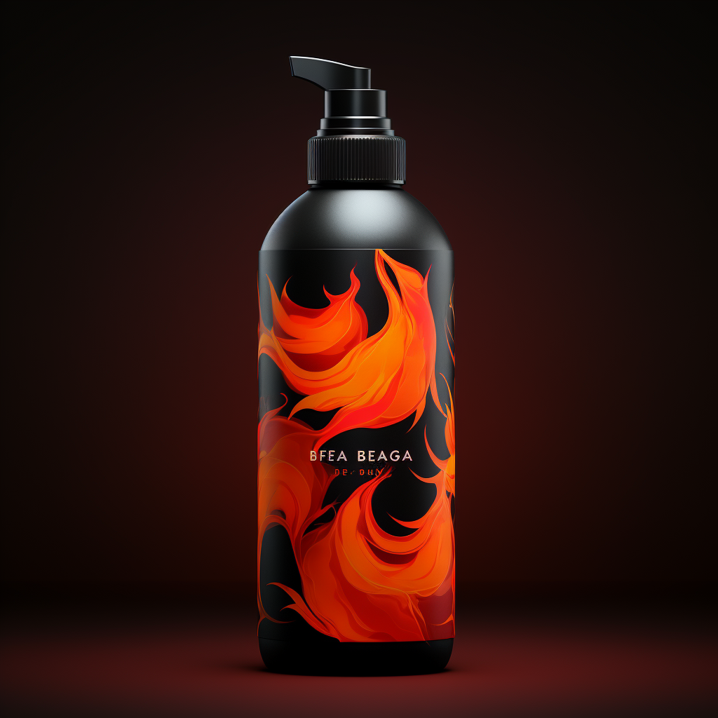 Flame design for male hair product