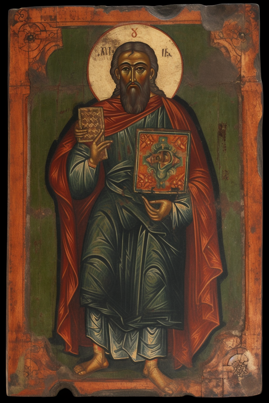 Male Holly Orthodox Icon Painting