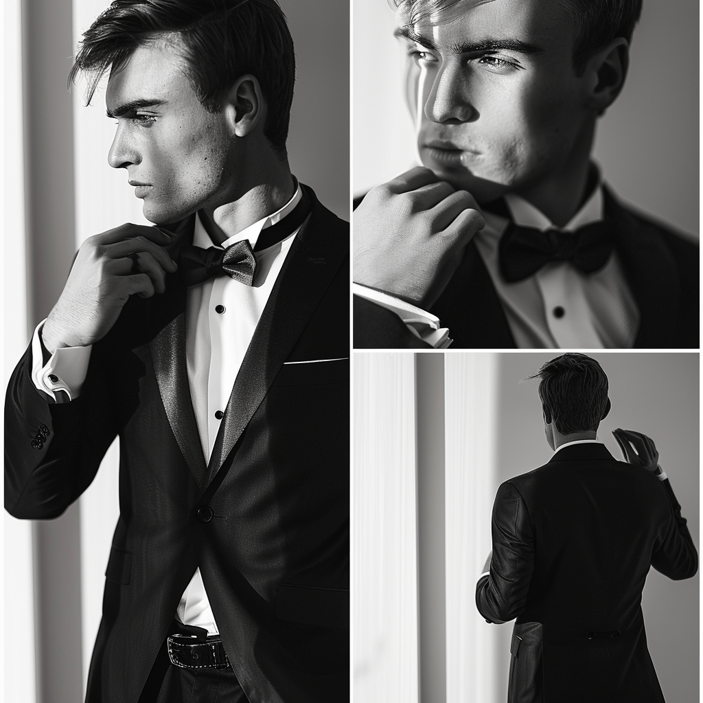 Stylish male model in tailored suit