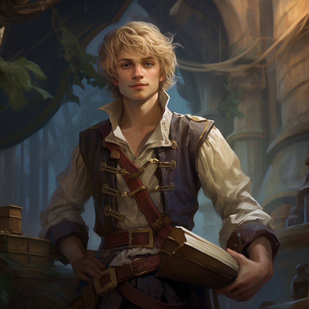 Male pirate with blonde hair