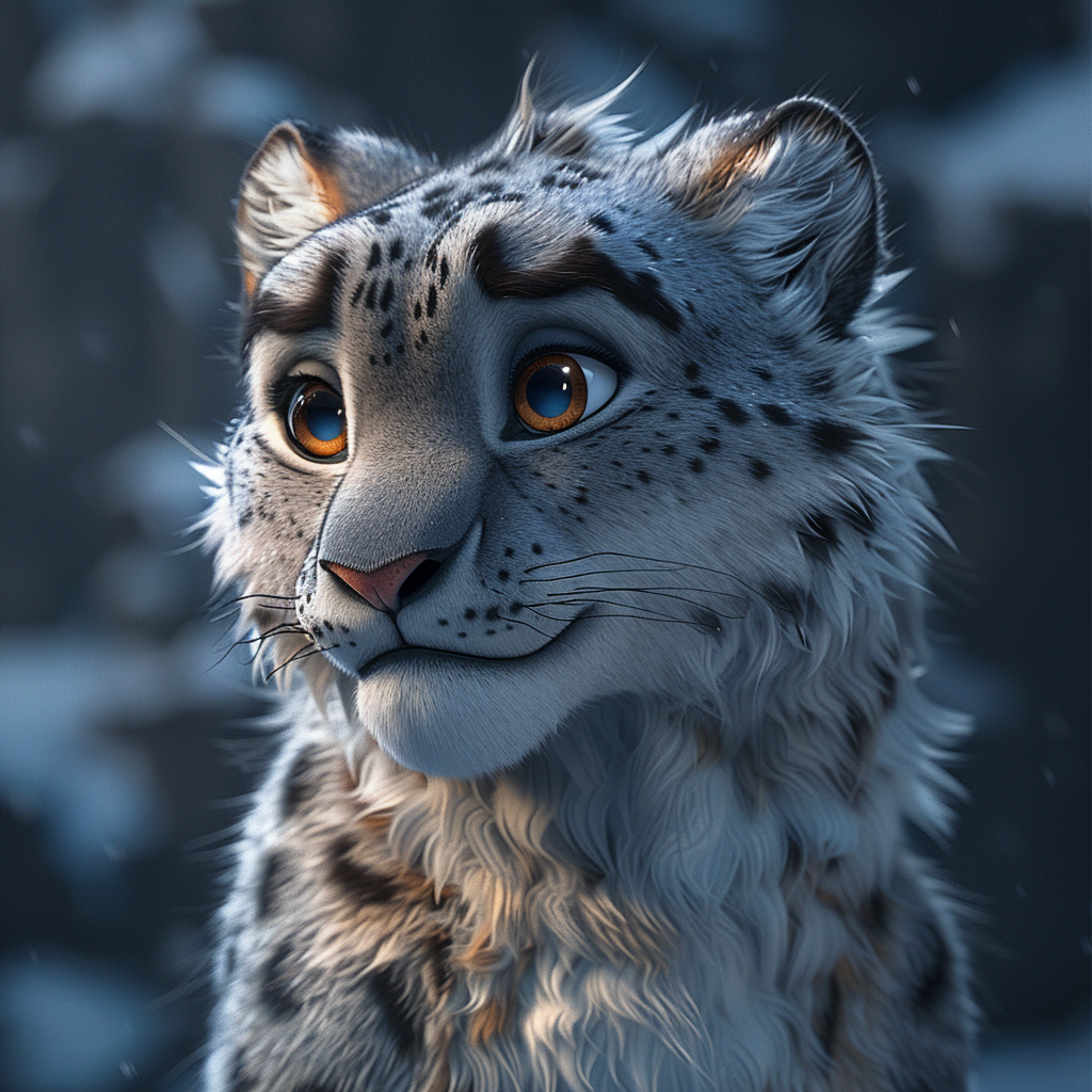 Male Snow Leopard Zootopia Style