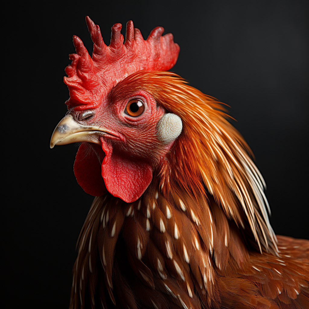 Close-up of a male wild chicken