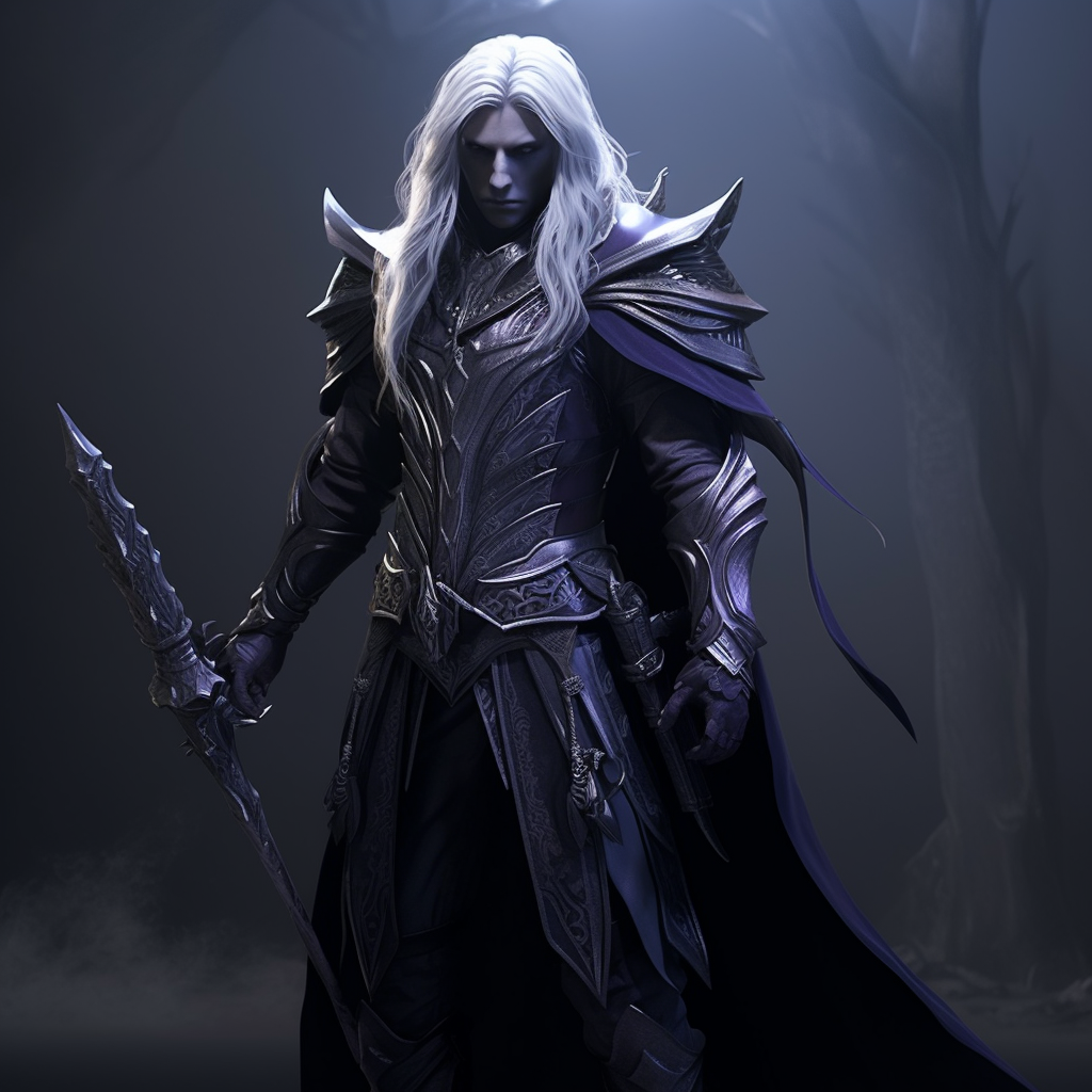 Male Drow Elf Wizard