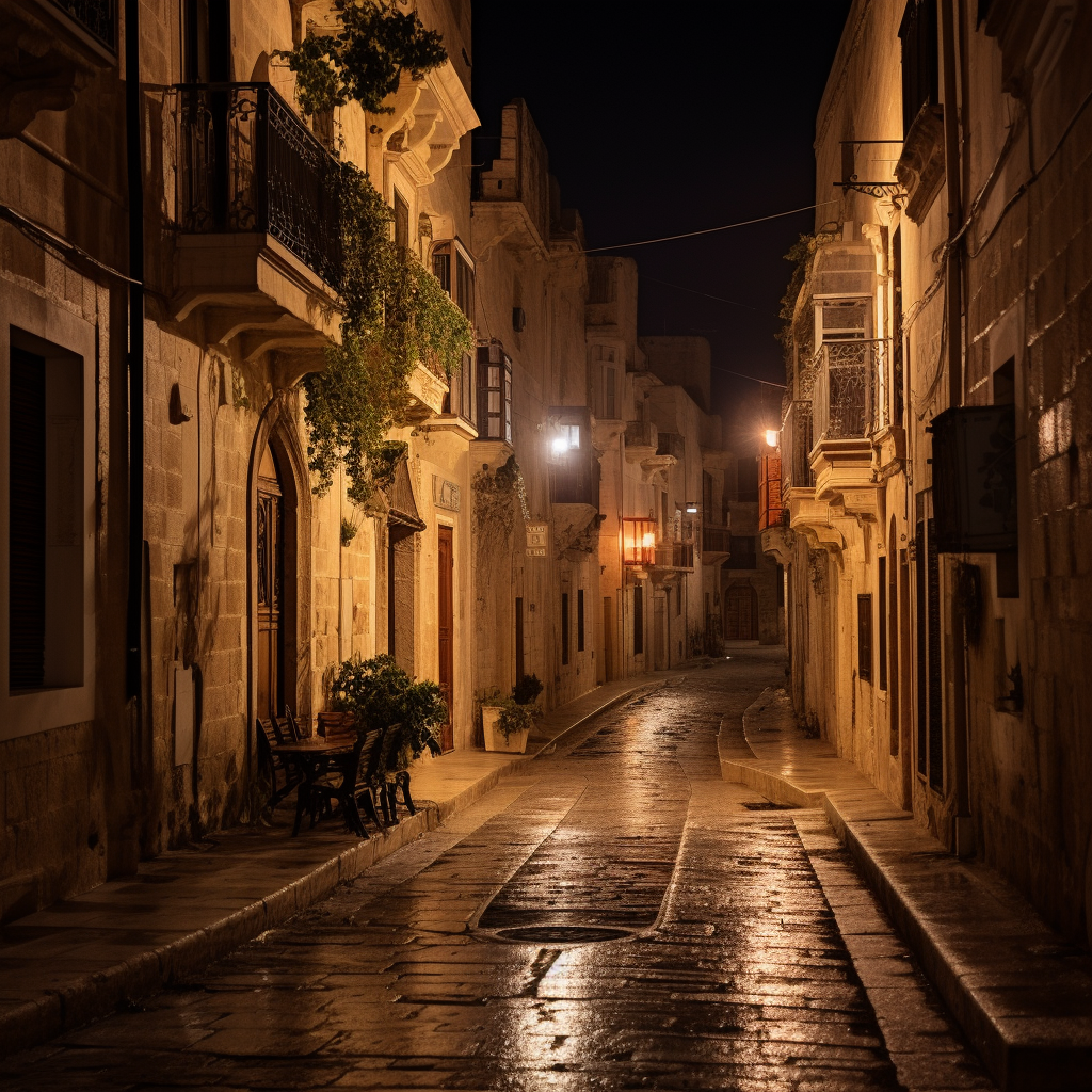 Mysterious lighting in Malta