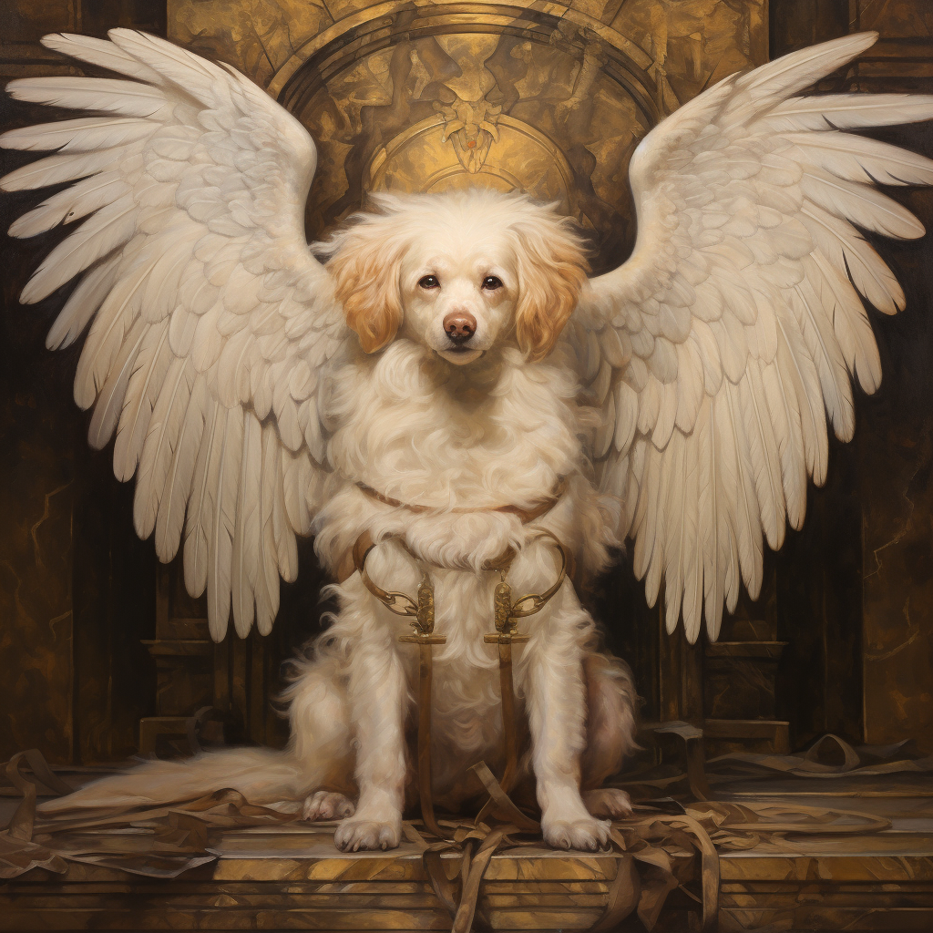 Adorable Maltese with Angel Wings