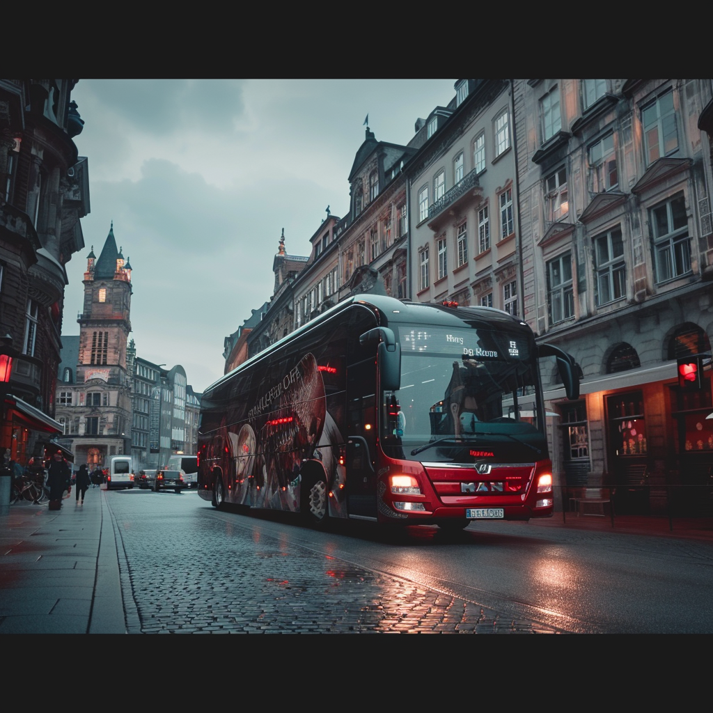 Man Band Tour Bus Hamburg 4K