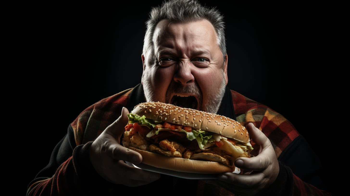 Man Eating Big Mac Burger