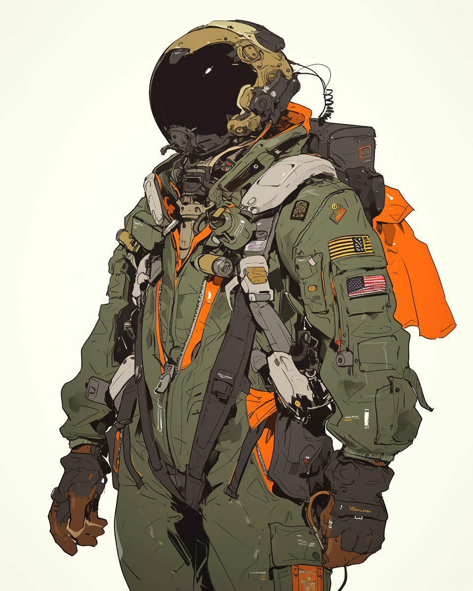 Man in Military Flight Suit