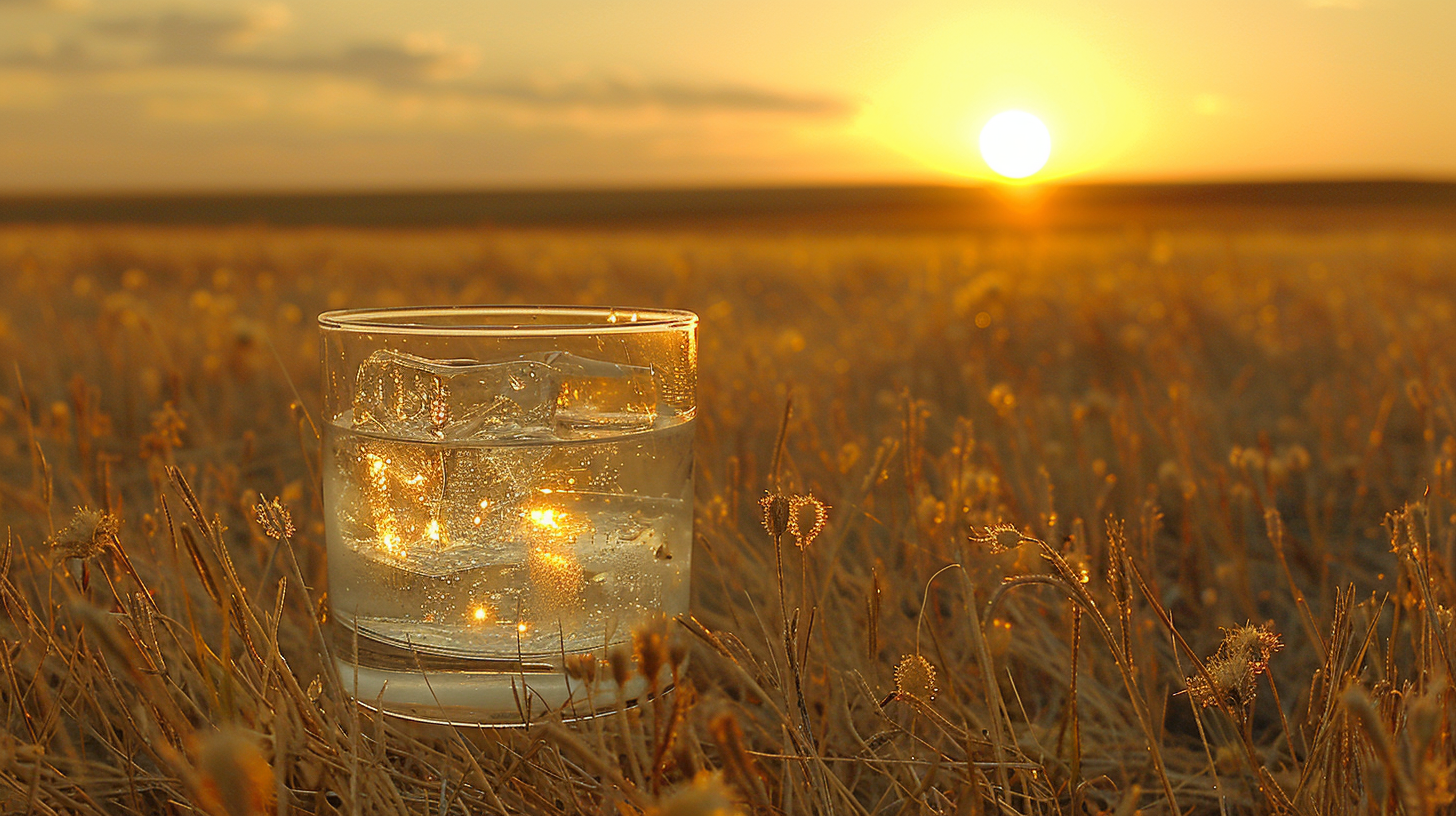 Man holding glass of water