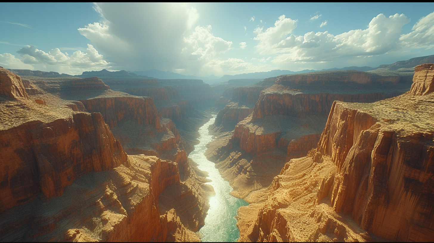 Man Hang Gliding Grand Canyon